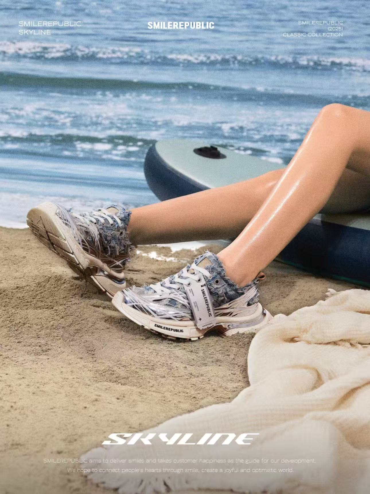 XXXS Denim Blue Silver Slip On Sneaker Canvas Shoes