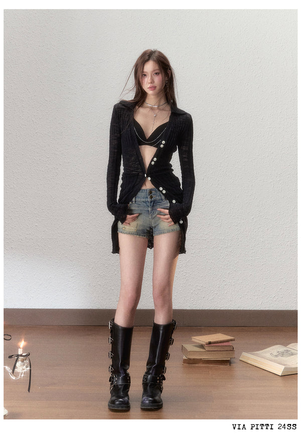 Lightweight Mid-Length Knit Sweater