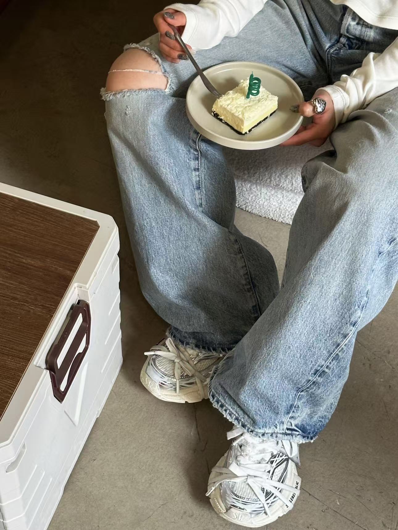 Skyline XXXS Silver Mesh Sneakers — Dirty Edition