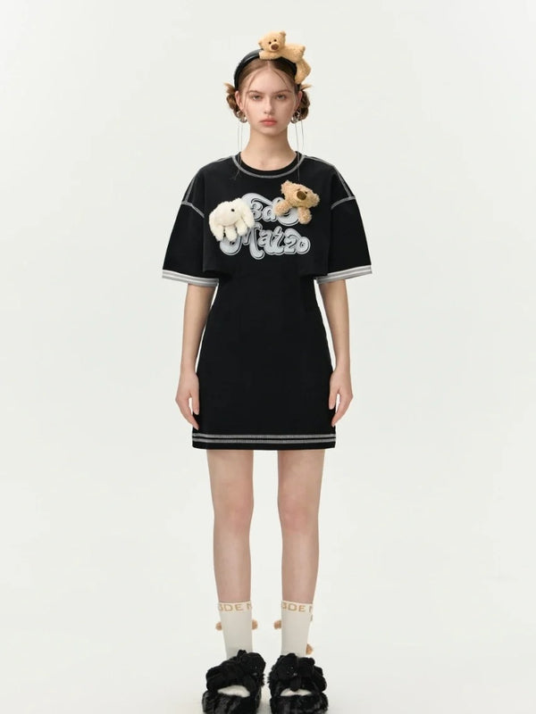 Doozoo Waist Cut Tee Dress