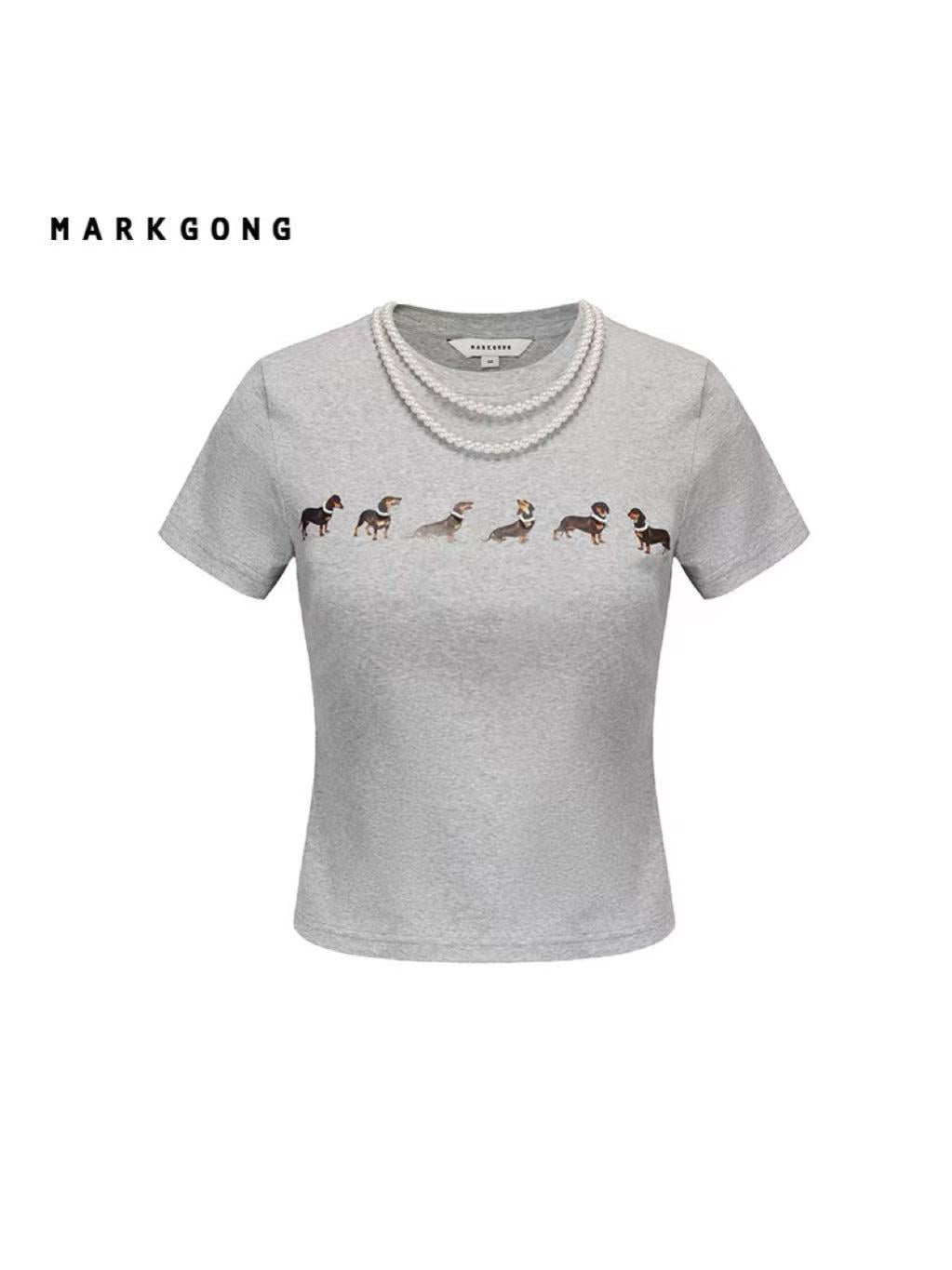 Dog Print Jersey T-shirt