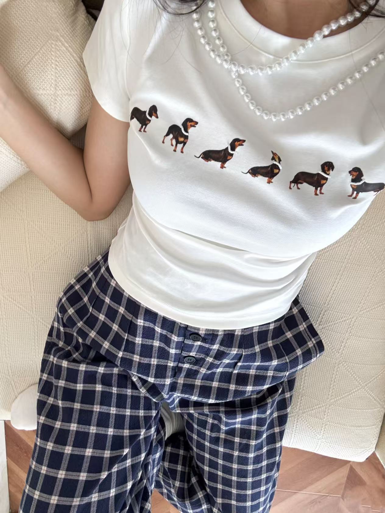 Dog Print Jersey T-shirt