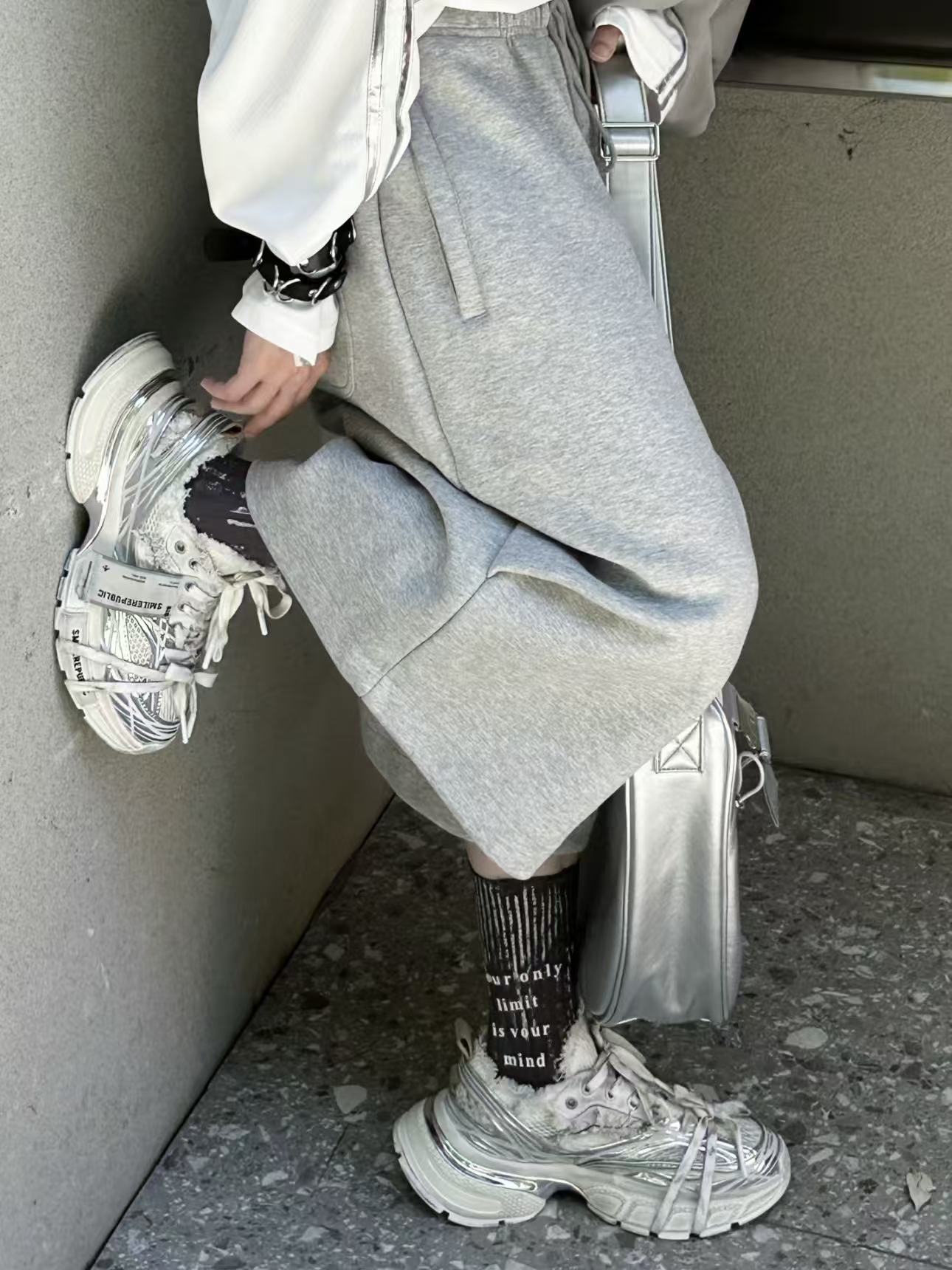 Skyline XXXS Silver Mesh Sneakers — Dirty Edition