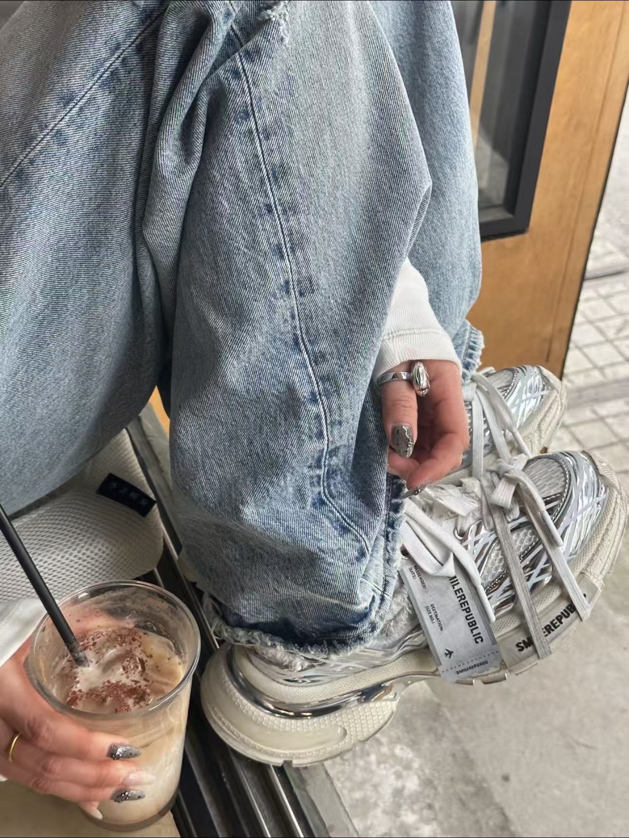 Skyline XXXS Silver Mesh Sneakers — Dirty Edition