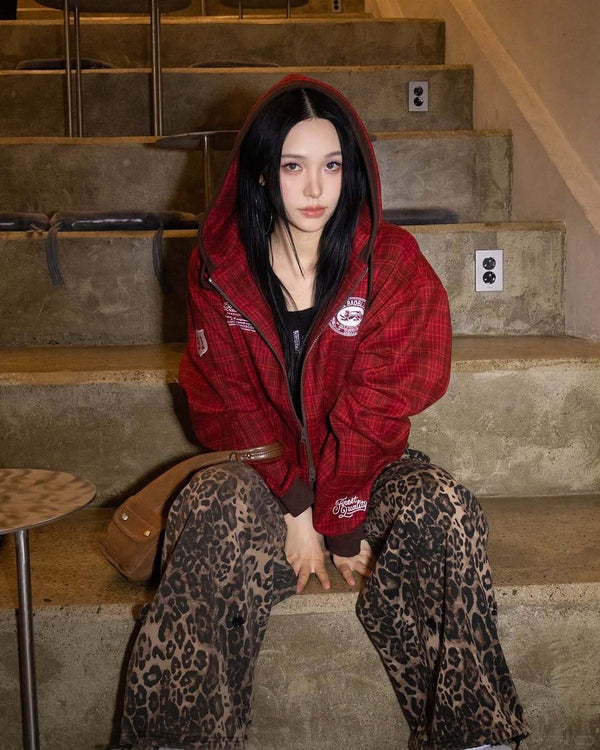 Classic Check Hooded Zip-Up Jacket