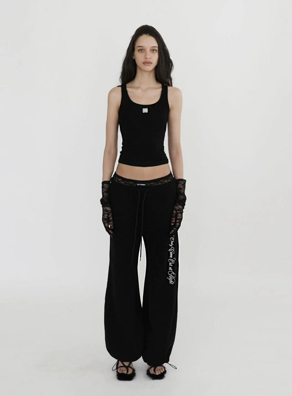 Double-Layer Lace Pants