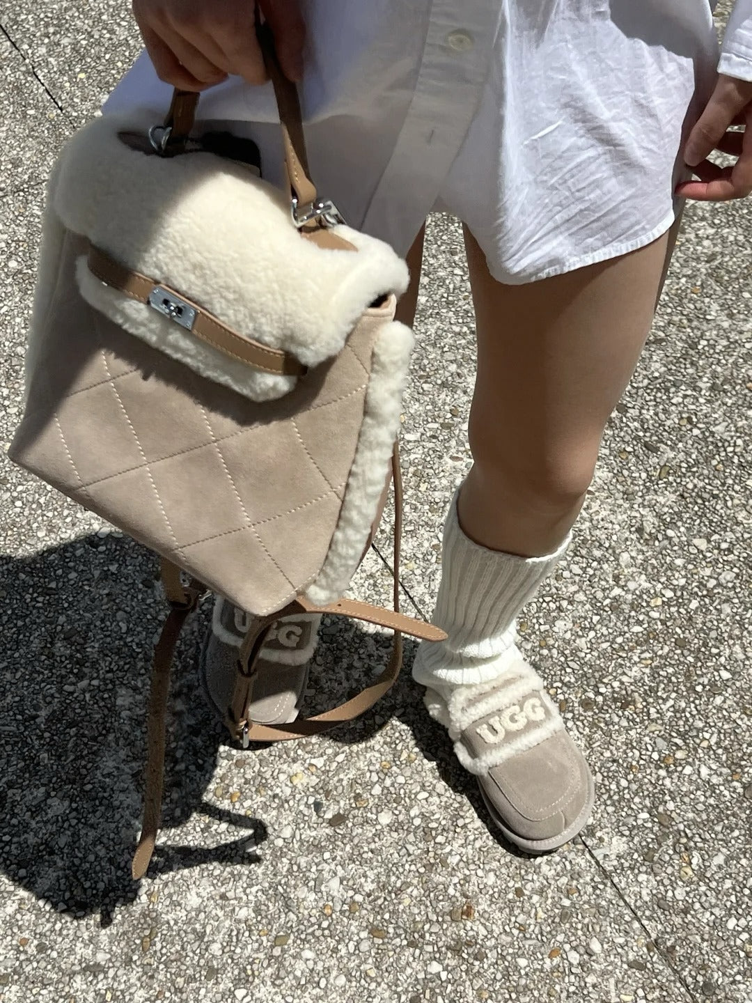 Ozwear Teddy Fleece Backpack