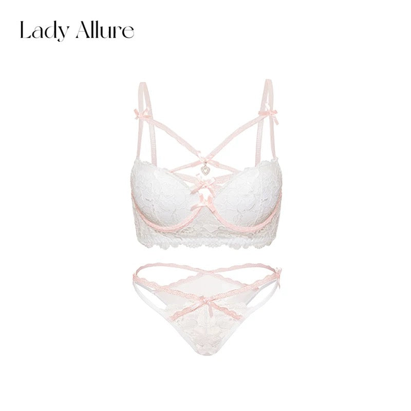 Lace Cross-Front Lightweight Lingerie Set