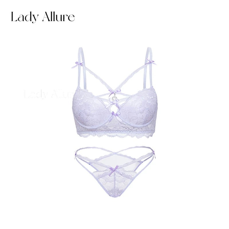 Lace Cross-Front Lightweight Lingerie Set