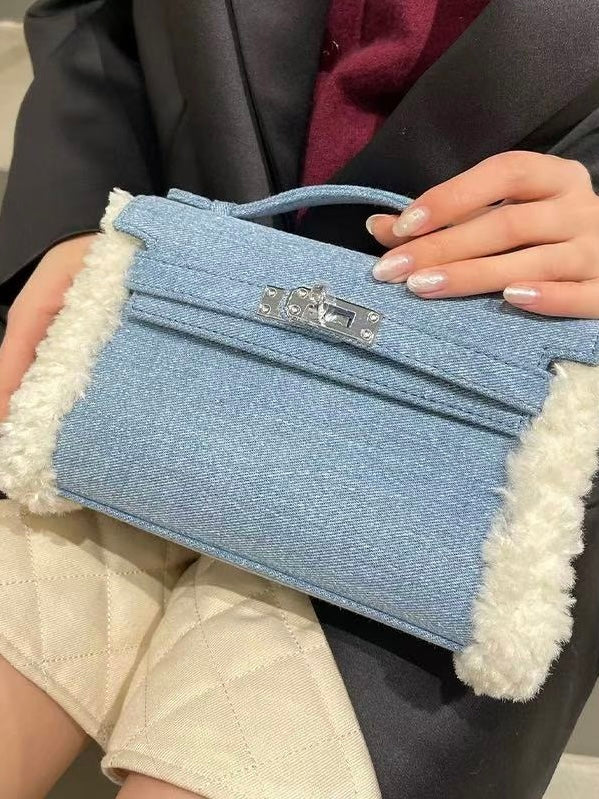 Denim Teddy Kelly Bag