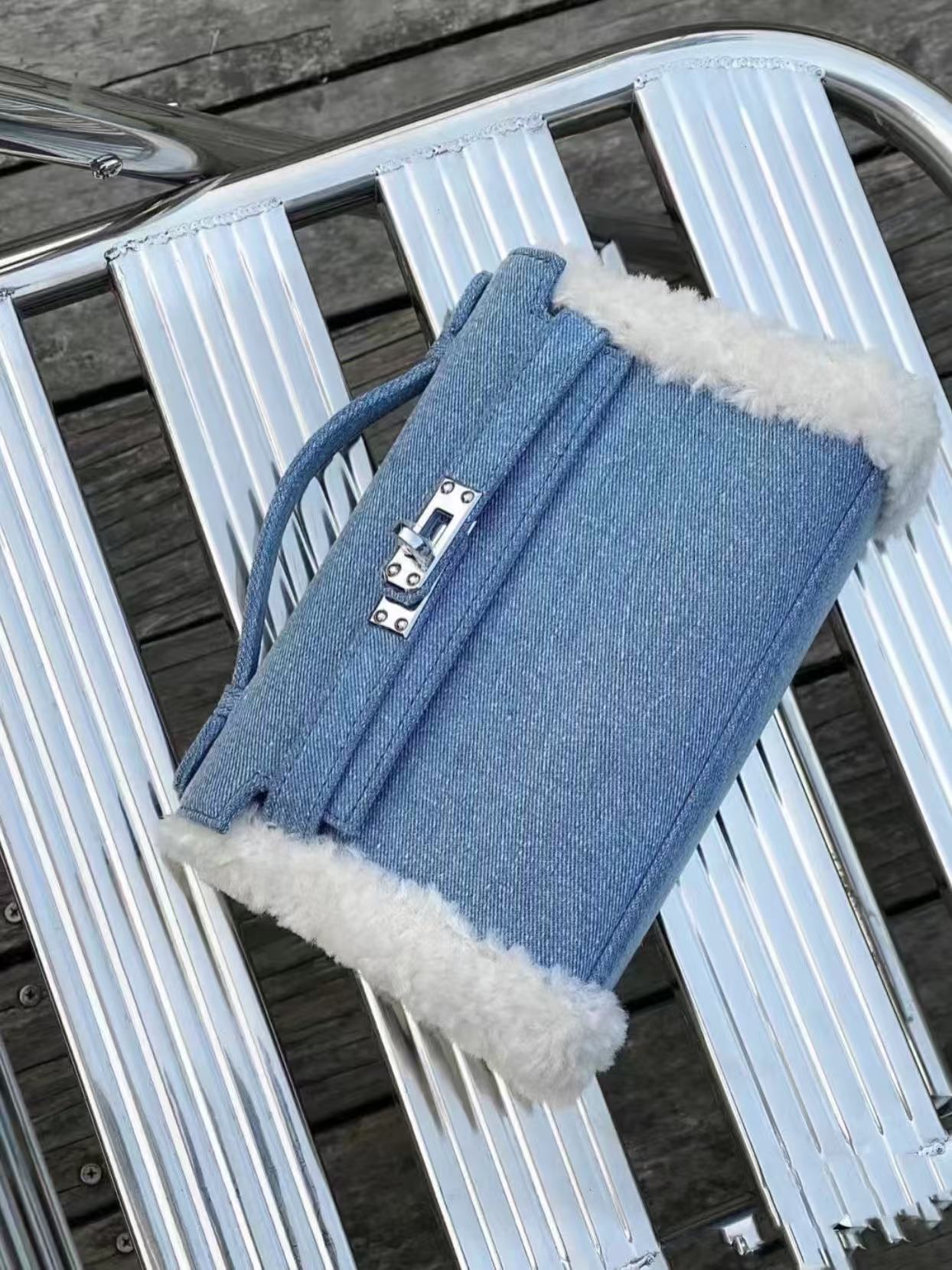 Denim Teddy Kelly Bag
