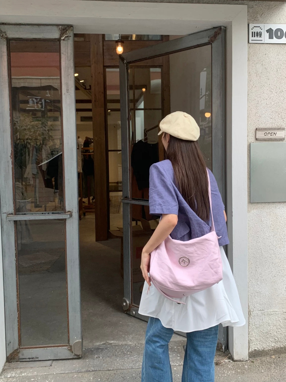 Pink Stone Bag - Medium