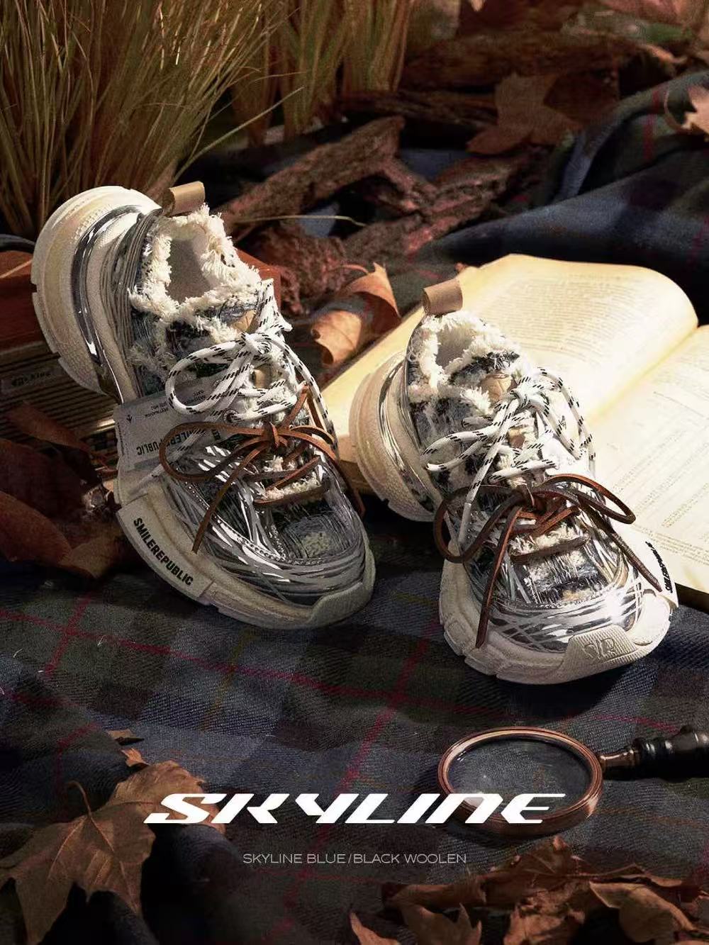 XXXS Skyline Blueblack Woolen Canvas Shoes