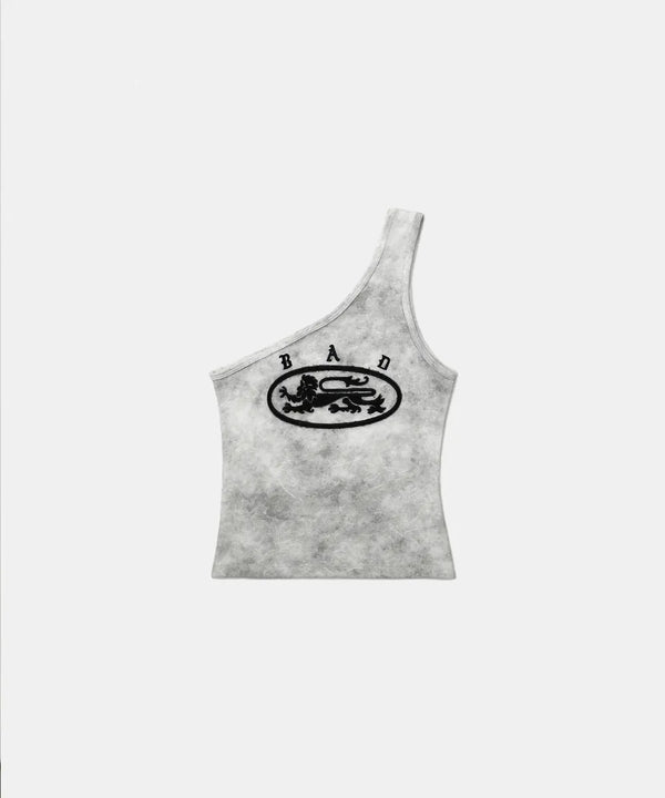 Ryan Patch One Shoulder Tank Washed White
