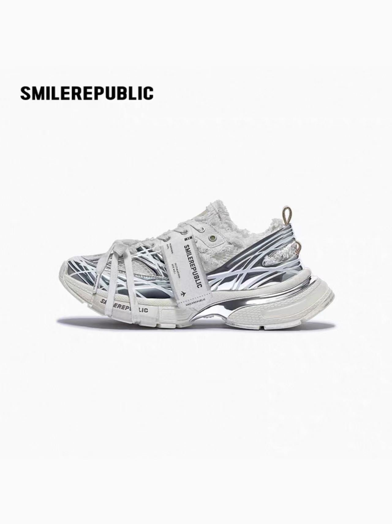 Skyline XXXS Silver Mesh Sneakers — Dirty Edition