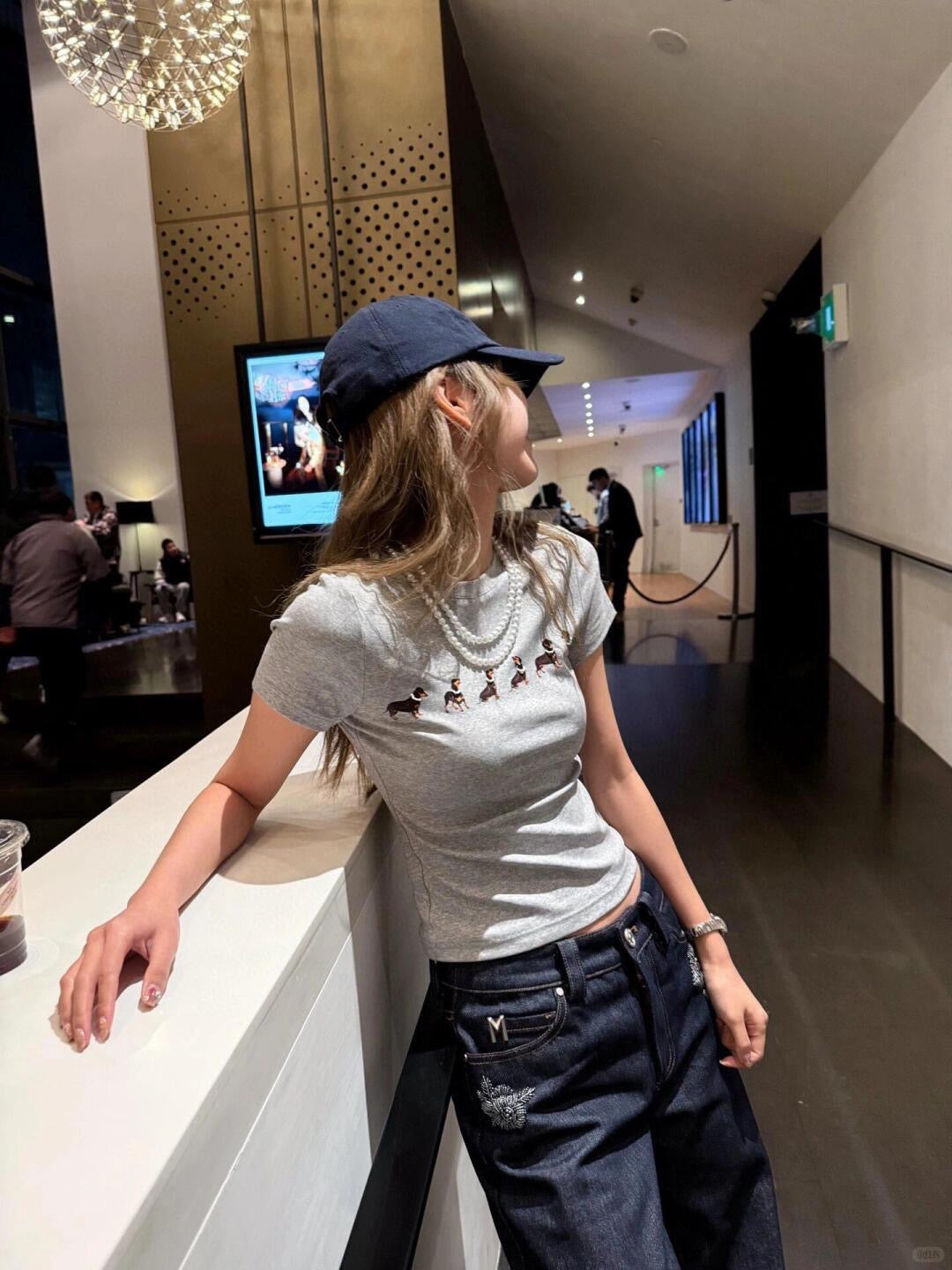 Dog Print Jersey T-shirt