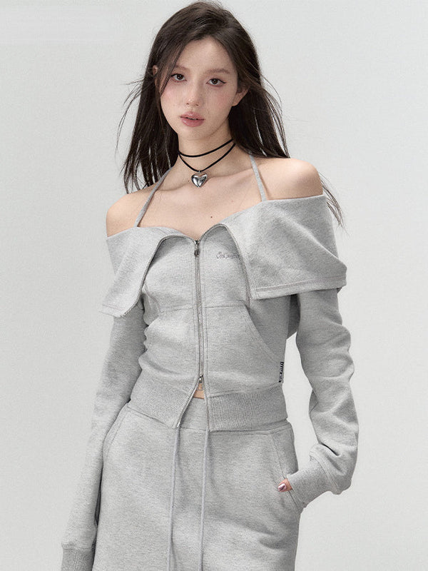 Collared Top & Shorts Set